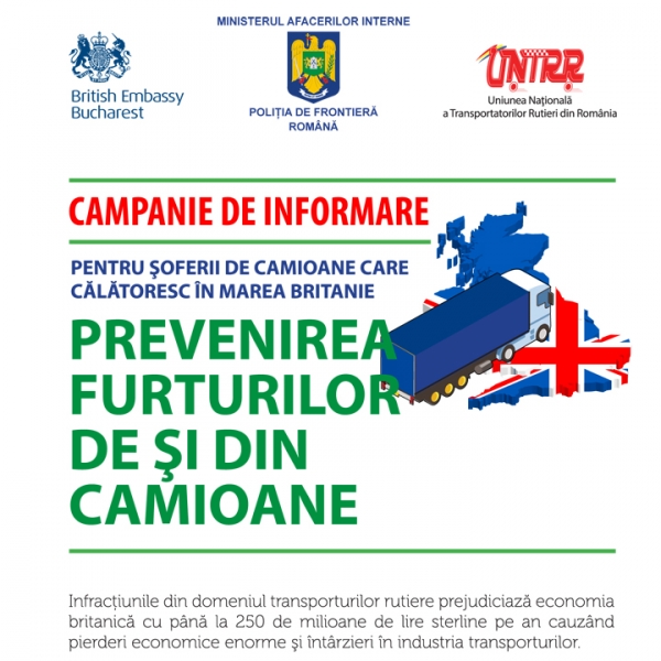 Prevenirea furturilor de și din camioane pentru șoferii de camioane care călătoresc în Marea Britanie