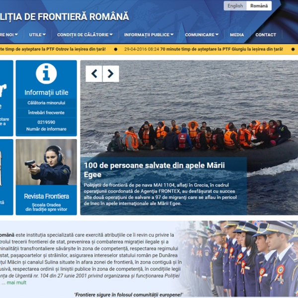 Romanian Border Police launched a new institutional site