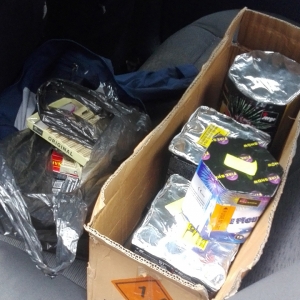 Materiale pirotehnice confiscate de poliţiştii de frontieră gălăţeni
