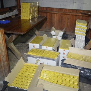 Ţigări confiscate în urma unor acțiuni pe linia combaterii contrabandei la frontiera de nord