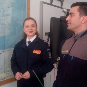 Studenţi ai Academiei de Poliţie Alexandru Ioan Cuza, în stagiul de practică la Garda de Coastă