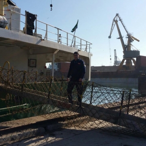 Studenţi ai Academiei de Poliţie Alexandru Ioan Cuza, în stagiul de practică la Garda de Coastă