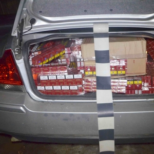 Ţigări confiscate la frontiera de nord