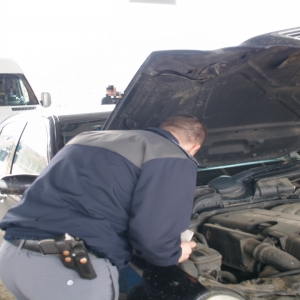 Autoturism radiat din circulaţie, descoperit la P.T.F. Oancea