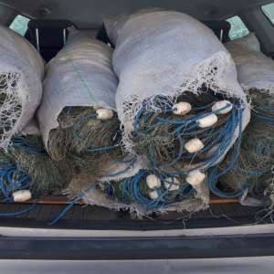 80 kilograme de peşte şi plase de pescuit în lungime de peste 1.300 metri, confiscate de poliţiştii de frontieră tulceni