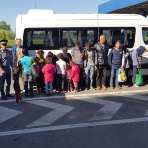 Şaptesprezece cetățeni străini, depistaţi într-un lan de porumb, lângă frontiera cu Ungaria