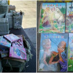 Mii de cărţi de colorat contrafăcute, confiscate în Portul Constanţa Sud Agigea