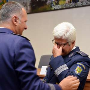Momente emoționante pentru treisprezece polițiști de frontieră, la finalul carierei profesionale