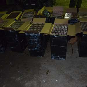 Aproximativ 18.500 pachete cu țigări de contrabandă confiscate de polițiștii de frontieră maramureșeni