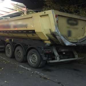 Semiremorcă radiată din circulaţie, descoperită în P.T.F. Sculeni