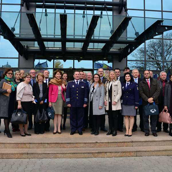 Ambassadors and high-ranking officials from 20 EU Member States visiting the Romanian Border Police