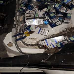 Țigări în valoare de 57.800 lei descoperite la frontiera de nord