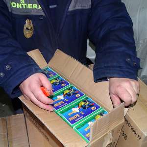 Cantitate impresionantă de materiale pirotehnice, confiscată la P.T.F. Calafat