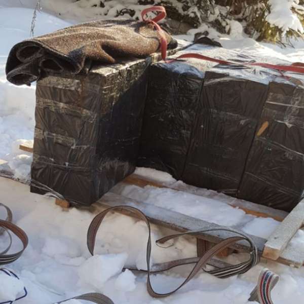 Contrabandă de ţigări cu sania, la frontiera de nord