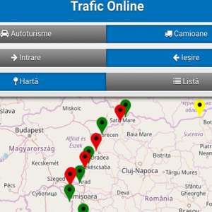 Trafic intens de autocamioane prin punctele de frontiera de la granita cu Ungaria