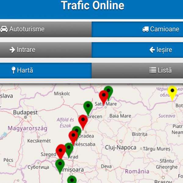 Trafic intens de autocamioane prin punctele de frontiera de la granita cu Ungaria