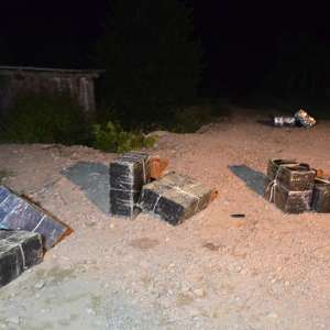 Țigări de contrabandă confiscate la frontiera de nord