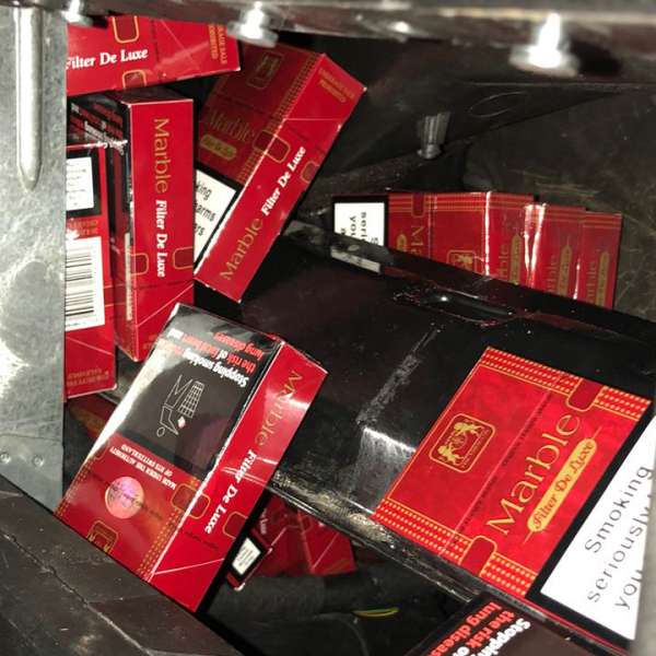 Țigări de contrabandă confiscate în Punctul de Trecere a Frontierei Porţile de Fier I