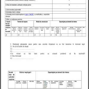 Raport de evaluare a implementarii Legii nr. 544/2001 in anul 2017