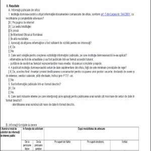 Raport de evaluare a implementarii Legii nr. 544/2001 in anul 2017