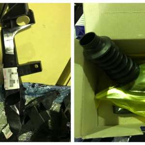        Accesorii auto susceptibile a fi contrafăcute,       confiscate în Portul Constanţa Sud Agigea