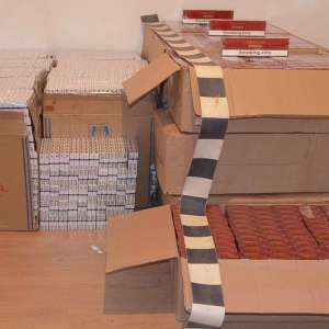 Ţigări de contrabandă confiscate la frontiera de nord a României