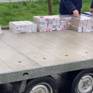 Peste 1.400 de pachete cu ţigări, descoperite la P.T.F. Giurgiu