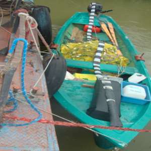 Braconajul piscicol combătut de polițiștii de frontieră din Olt