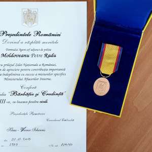 Polițist de frontieră premiat cu medalia „Bărbăție și Credință” de către Președintele României