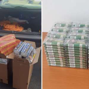 Tutun şi ţigări ascunse printre bagaje, descoperite la P.T.F. Giurgiu