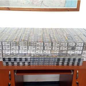 Tutun şi ţigări ascunse printre bagaje, descoperite la P.T.F. Giurgiu