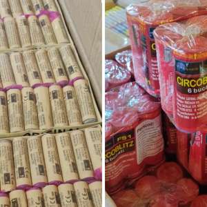 Materiale pirotehnice descoperite de polițiștii de frontieră din cadrul S.P.F Salonta