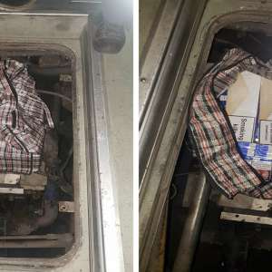 Autocar “capitonat” cu ţigări de contrabandă