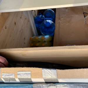 Ţigări ascunse într-un spațiu confecționat artizanal într-o remorcă, descoperite de poliţiştii de frontieră în P.T.F. Giurgiu