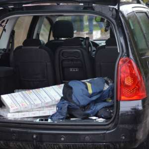 Țigări de contrabandă confiscate de polițiștii de frontieră severineni