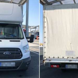 Autoutilitară căutată de autorităţile din România, descoperită la P.T.F. Nădlac II