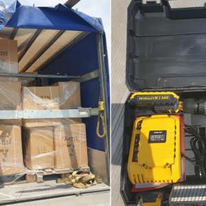 1.000 de bormașini electrice, cu documente false, descoperite de poliţiştii de frontieră de la PTF Giurgiu