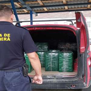 Mașină încărcată cu aproape 9.000 de pachete țigări descoperită  de polițiștii de frontieră sătmăreni