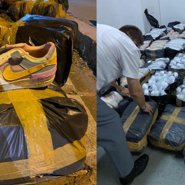 Textile și încălțăminte, susceptibile a fi contrafăcute, confiscate la P.T.F. Giurgiu