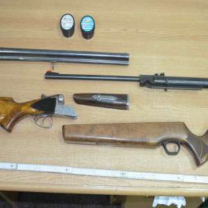 Arme de vânătoare şi alice fără documente de provenienţă, depistate cu ajutorul câinelui Abay