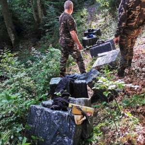Aproape 6.000 de pachete cu țigări de contrabandă, confiscate la frontiera de nord a României