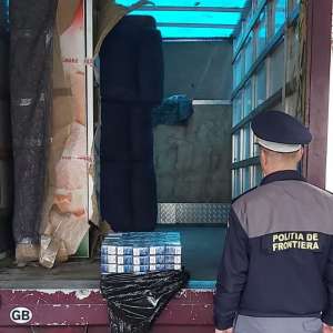 Peste 14.500 pachete de țigări, descoperite într-o  autoutilitară și la frontiera verde