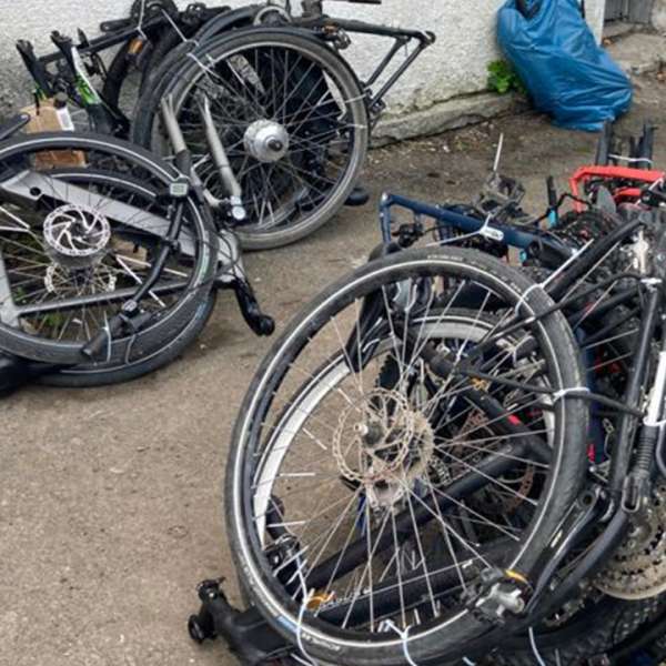 14 biciclete descoperite la P.T.F. Nădlac II