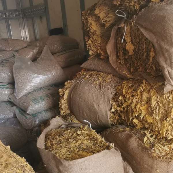 Cantitatea de 360 kg de tutun vrac, descoperită ascunsă printre saci cu peleţi la P.T.F. Ostrov