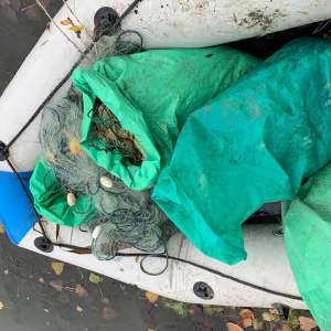 Plase de pescuit în lungime de aproximativ 310 m, confiscate de poliţiştii de frontieră călărăşeni