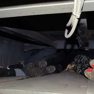 Cetățeni marocani și afgani, ascunși pe șasiul unor autovehicule, depistaţi la P.T.F. Calafat