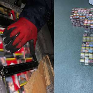 Pachete cu țigări ascunse în scaunele și bancheta unui autoturism, descoperite de poliţiştii de frontieră în P.T.F. Giurgiu