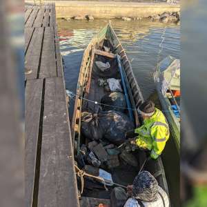 Braconaj piscicol cu plase monofilament pe Lacul Razelm  descoperit de polițiștii de frontieră tulceni