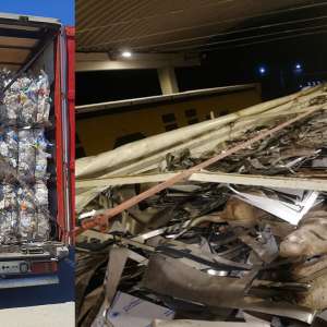 Peste 59 de tone de deșeuri din diferite materiale, oprite la P.T.F. Giurgiu