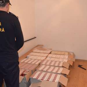 Peste 9.000 de pachete cu țigări, confiscate la frontiera de nord